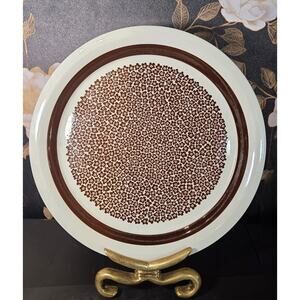 Arabia Finland Brown Flowers Faenza Dinner Plate 12"Diam. Excellent Condition
